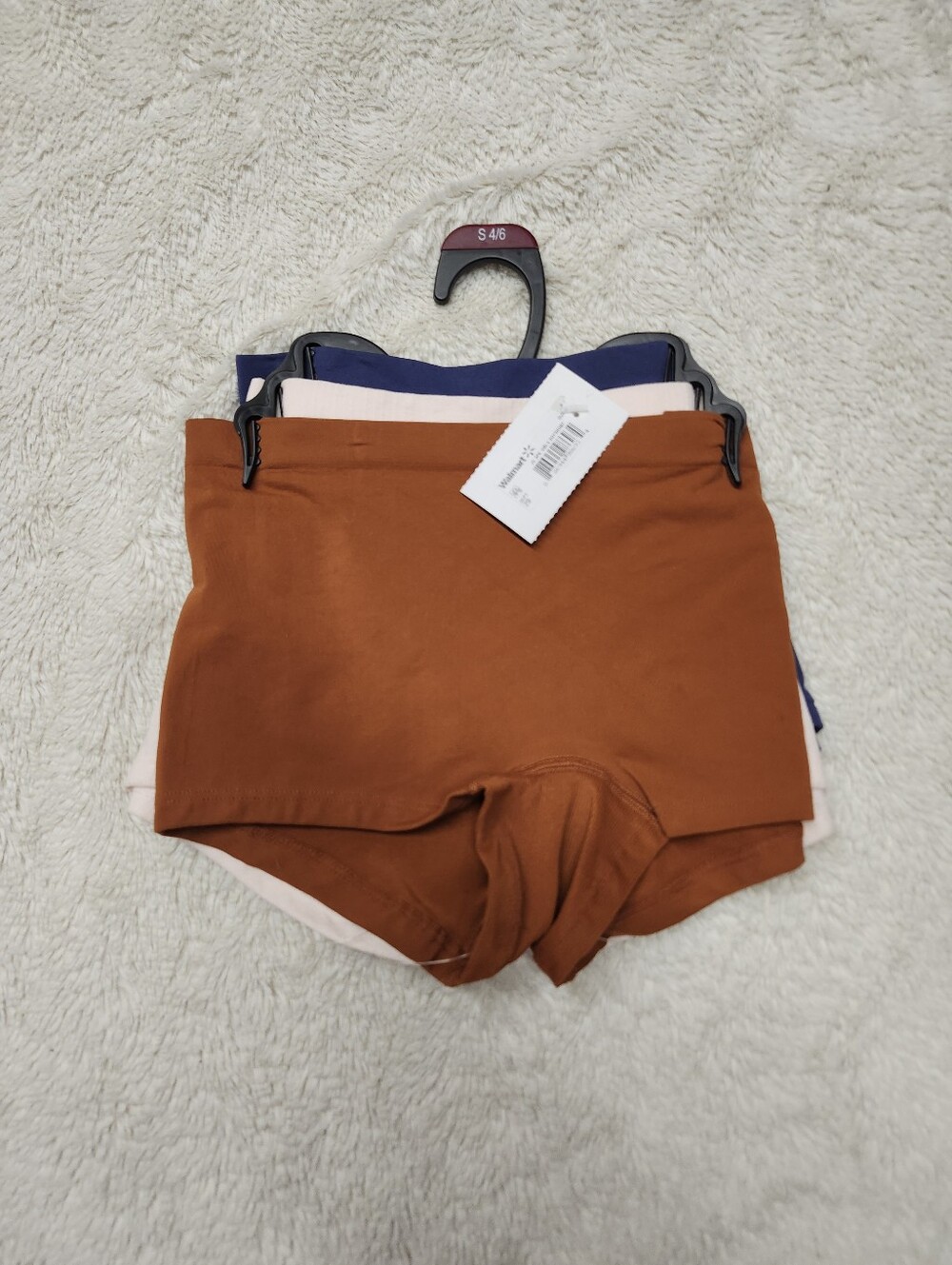 • Joyspun Women Boyshort Panties 3 Pack Sz S 4-6 NWT Seamless Pink Blue Brown